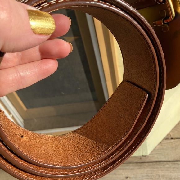 Coach Vintage Horse & Carriage Brass Plaque Belt Medium - Picture 6 of 6